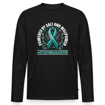 Dysautonomia Awareness Chronic Illness - Men's Premium Organic Long Sleeve Shirt - black - Front - Nico (187cm)