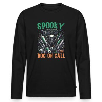 Costume d'Halloween drôle pour docteur docteur - T-shirt manches longues Premium bio Homme - noir - Devant - Nico (187cm)