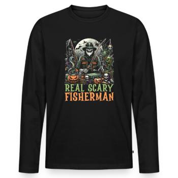Lustiges Halloween-kostüm Für Fischer - Männer Premium Bio Langarmshirt - Schwarz - Vorne - Nico (187cm)