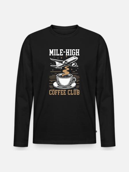 Stewardess Flugbegleiterin Flugzeugfahrt Luftfahrt - Männer Premium Bio Langarmshirt - Schwarz