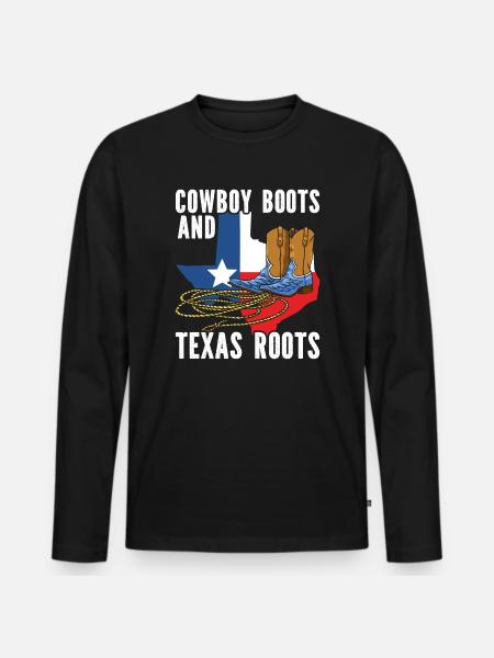 cowboy lover, western rodeo rider, - Men's Premium Organic Long Sleeve Shirt - black
