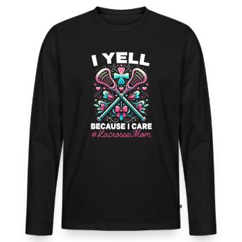 Lacrosse Spieler Lax Coach Sport Lacrosse Torwart - Männer Premium Bio Langarmshirt - Schwarz - Vorne - Nico (187cm)
