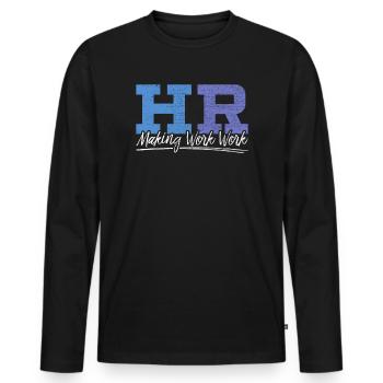 Hr Manager Job Personalmitarbeiter Hr - Männer Premium Bio Langarmshirt - Schwarz - Vorne - Nico (187cm)