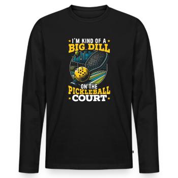 Pickleball-spieler Dink Sport Pickle Ball, Den Ich - Männer Premium Bio Langarmshirt - Schwarz - Vorne - Nico (187cm)