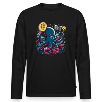 Pickleball-spieler Dink Sport Pickle Ball, Den Ich - Männer Premium Bio Langarmshirt - Schwarz - Vorne - Nico (187cm)