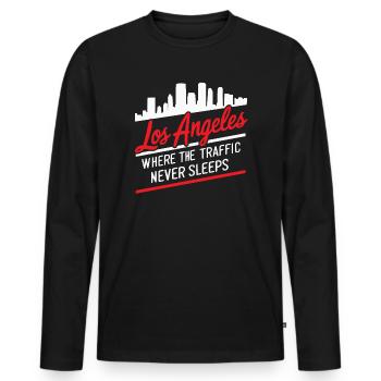 United States USA State of America Go - Men's Premium Organic Long Sleeve Shirt - black - Front - Nico (187cm)