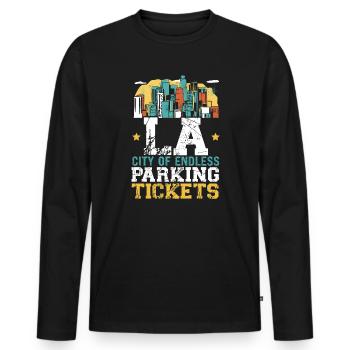 United States USA State of America Go - Men's Premium Organic Long Sleeve Shirt - black - Front - Nico (187cm)