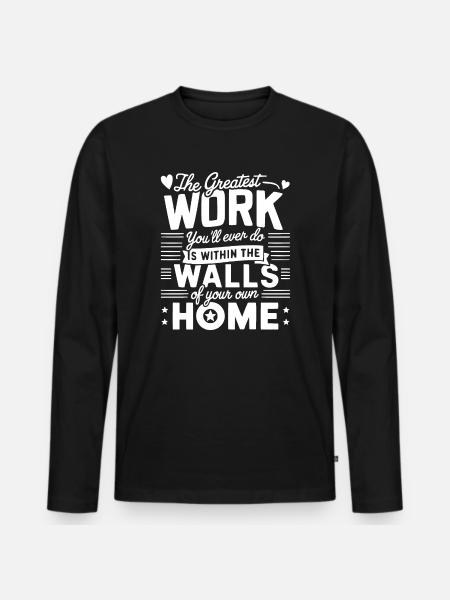 Homeschool Home Education Homeschooled - Men's Premium Organic Long Sleeve Shirt - black