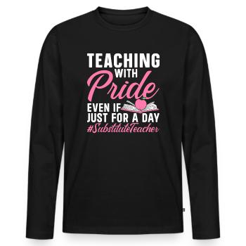 Cool substitute teachers - Men's Premium Organic Long Sleeve Shirt - black - Front - Nico (187cm)