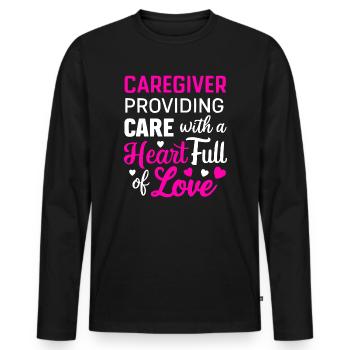 In My Caregiver Era Caregiving Nursing Caregiver - Männer Premium Bio Langarmshirt - Schwarz - Vorne - Nico (187cm)