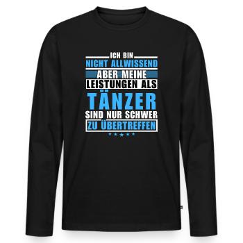 Des performances inégalées en tant que danseuse - T-shirt manches longues Premium bio Homme - noir - Devant - Nico (187cm)