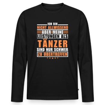 Des performances inégalées en tant que danseuse - T-shirt manches longues Premium bio Homme - noir - Devant - Nico (187cm)