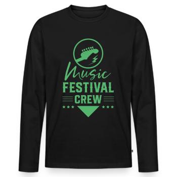 Music Festival Musikfest Festivals Festival-goers - Men's Premium Organic Long Sleeve Shirt - black - Front - Nico (187cm)
