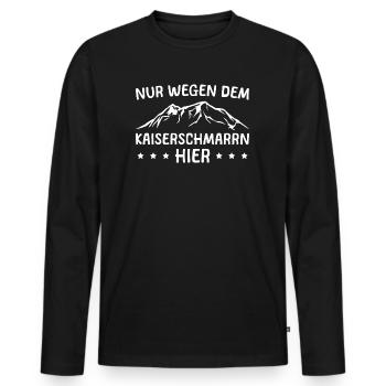 Wandern Humor Kaiserschmarrn Berge - Männer Premium Bio Langarmshirt - Schwarz - Vorne - Nico (187cm)