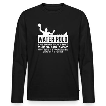 Water Polo - Männer Premium Bio Langarmshirt - Schwarz - Vorne - Nico (187cm)