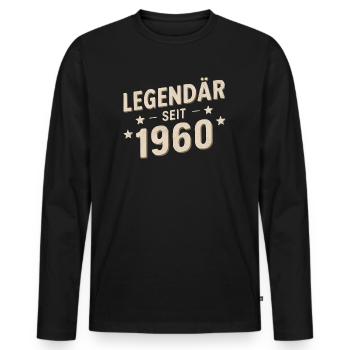 Legendär Seit 1960 - Männer Premium Bio Langarmshirt - Schwarz - Vorne - Nico (187cm)