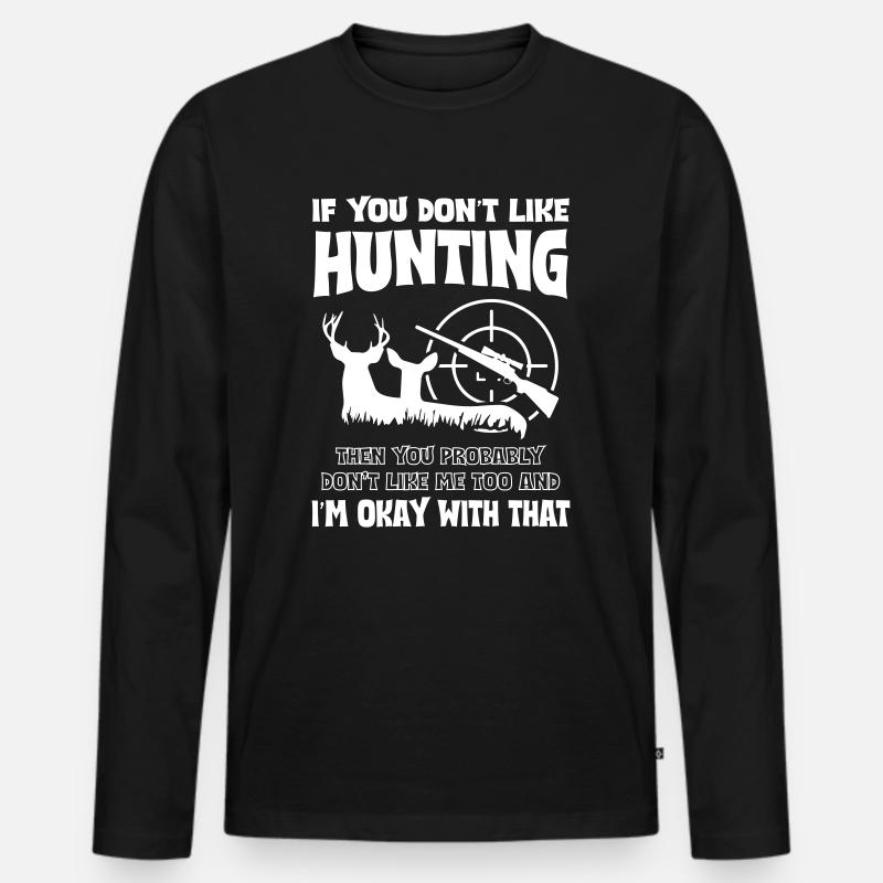 Hunting - Männer Premium Bio Langarmshirt - Schwarz
