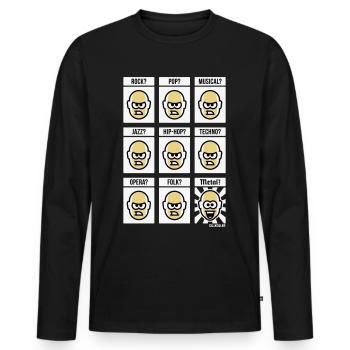 Rien ne vaut le heavy metal ! (Hardrock / NEG / 3C) - T-shirt manches longues Premium bio Homme - noir - Devant - Nico (187cm)