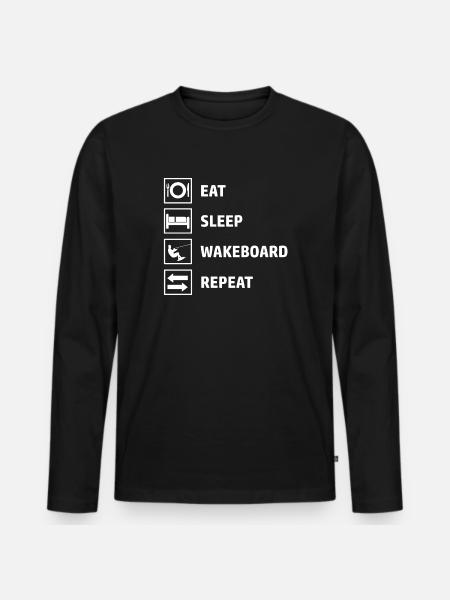 Wakeboard Saying Wakeboarder Wakeboarding - Men's Premium Organic Long Sleeve Shirt - black