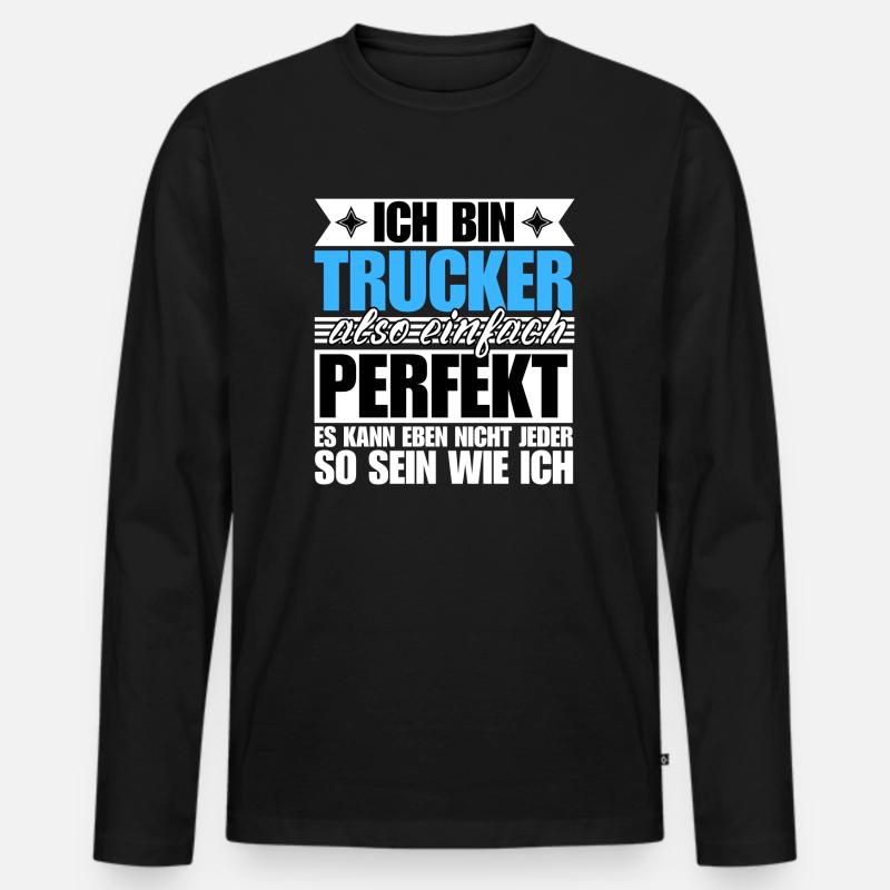 Perfekter Perfekter - Männer Premium Bio Langarmshirt - Schwarz