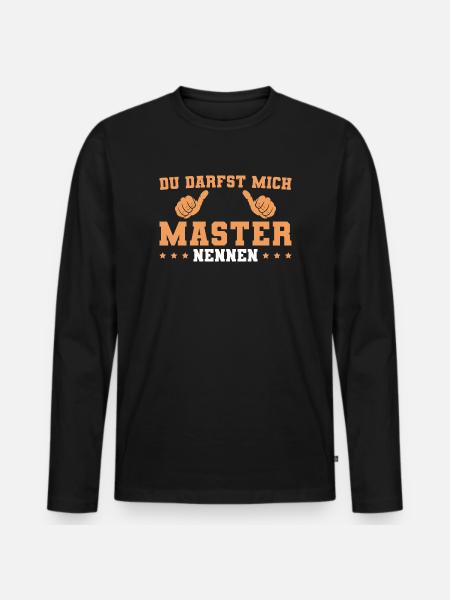 Masterprüfung bestanden Masterabschluss - Männer Premium Bio Langarmshirt - Schwarz