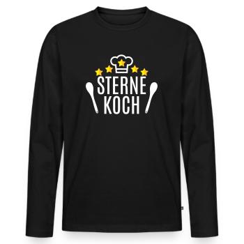 Bester Koch Papa Opa Sternekoch 5 Sterne Küche - Männer Premium Bio Langarmshirt - Schwarz - Vorne - Nico (187cm)