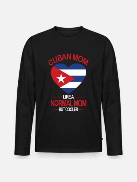 Kuba Flagge - Männer Premium Bio Langarmshirt - Schwarz