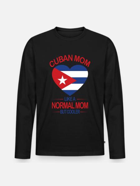 Kubanisch - Männer Premium Bio Langarmshirt - Schwarz