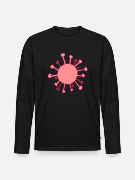 Influenza Virus Virus Biologi Corona Covid-19 - Premium økologisk langærmet T-shirt til mænd - sort