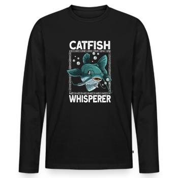 catfish - Men's Premium Organic Long Sleeve Shirt - black - Front - Nico (187cm)