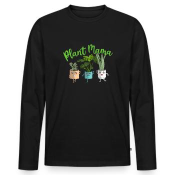Plant Mama Plants Lady Plant Lovers - Men's Premium Organic Long Sleeve Shirt - black - Front - Nico (187cm)