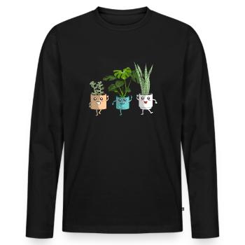 Plant Mama Plants Lady Plant Lovers - Men's Premium Organic Long Sleeve Shirt - black - Front - Nico (187cm)