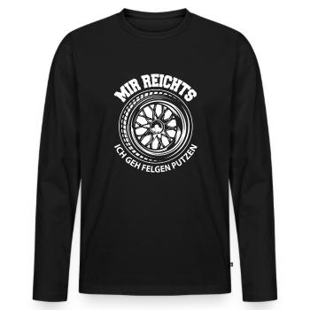 felgen putzen Autoliebhaber - Männer Premium Bio Langarmshirt - Schwarz - Vorne - Nico (187cm)