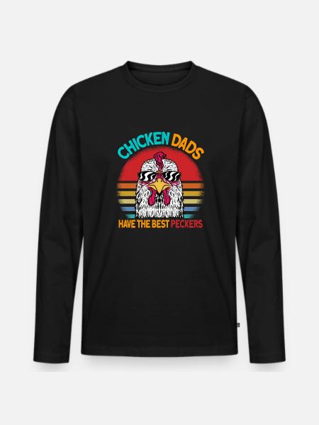 Chickens - Men's Premium Organic Long Sleeve Shirt - black