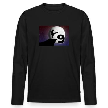 9th birthday martial arts karate 9 years old - Men's Premium Organic Long Sleeve Shirt - black - Front - Nico (187cm)