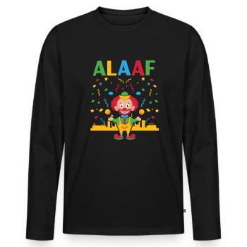 Alaaf Carnaval carnaval clown Cologne - T-shirt manches longues Premium bio Homme - noir - Devant - Nico (187cm)