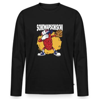 Shevapshishi - Cevapcici Balkan cuisine Balkan - T-shirt manches longues Premium bio Homme - noir - Devant - Nico (187cm)
