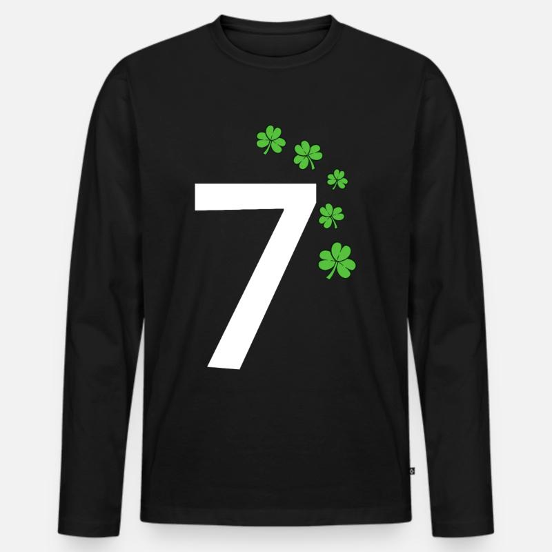 7 - Männer Premium Bio Langarmshirt - Schwarz