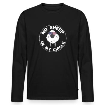 Lustige sarkastische Schafe wecken keine Schafe in meinem Cir - Männer Premium Bio Langarmshirt - Schwarz - Vorne - Nico (187cm)