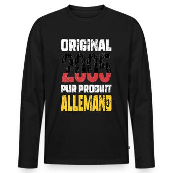 20th Anniversary - Original - 2005 - German - Men's Premium Organic Long Sleeve Shirt - black - Front - Nico (187cm)