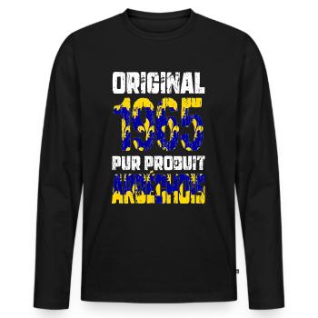 60. Jahrestag - Original - 1965 - Ardèche - Männer Premium Bio Langarmshirt - Schwarz - Vorne - Nico (187cm)