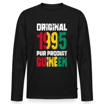 30. Geburtstag - Original 1995 - Guineisch - Männer Premium Bio Langarmshirt - Schwarz - Vorne - Nico (187cm)