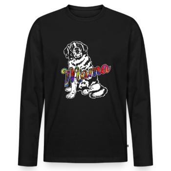 Saint Bernard Saint Bernard Mama - Men's Premium Organic Long Sleeve Shirt - black - Front - Nico (187cm)