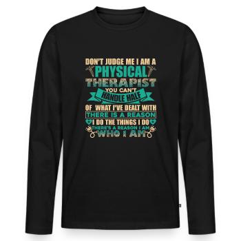Physical Therapist I'm A Physical Therapist - Men's Premium Organic Long Sleeve Shirt - black - Front - Nico (187cm)