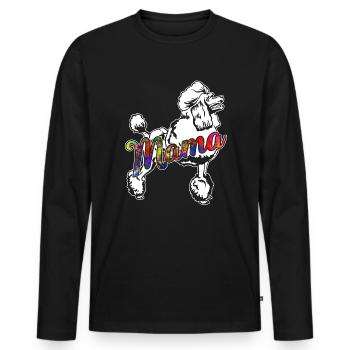 Poodle Poodle Mama - Men's Premium Organic Long Sleeve Shirt - black - Front - Nico (187cm)