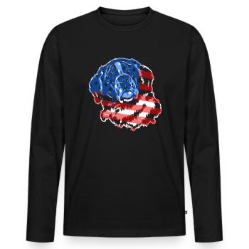 Saint Bernard Saint Bernard Flag - Men's Premium Organic Long Sleeve Shirt - black - Front - Nico (187cm)