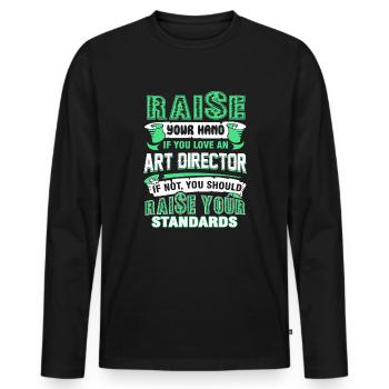 Art Director You Love An Art Director - Men's Premium Organic Long Sleeve Shirt - black - Front - Nico (187cm)