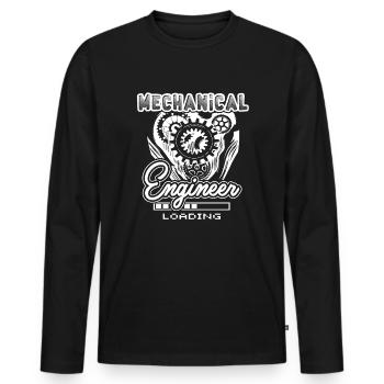 Mechanical Engineer Mechanical Engineer Loading - Men's Premium Organic Long Sleeve Shirt - black - Front - Nico (187cm)