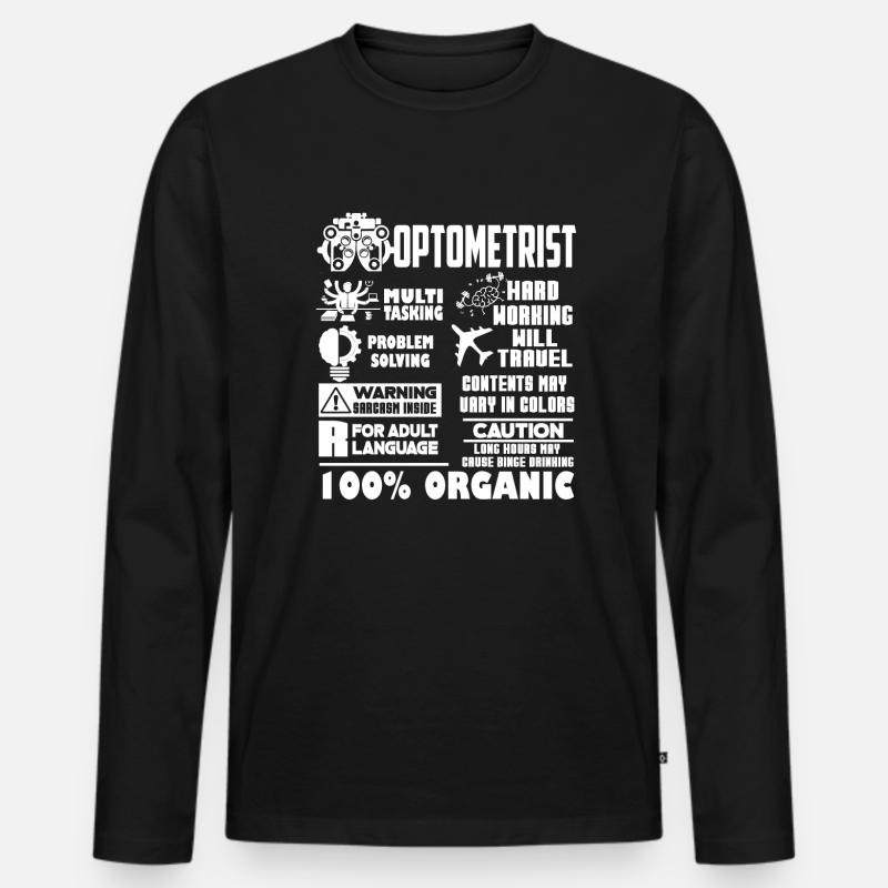 Optometrist Optometrist Solve Problems - Men's Premium Organic Long Sleeve Shirt - black
