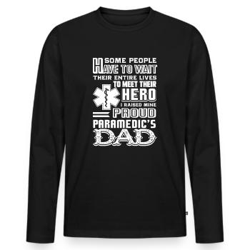 Paramedic Paramedic Dad - Men's Premium Organic Long Sleeve Shirt - black - Front - Nico (187cm)